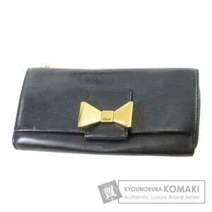 Chloe Ribbon Motif Long Wallet Leather